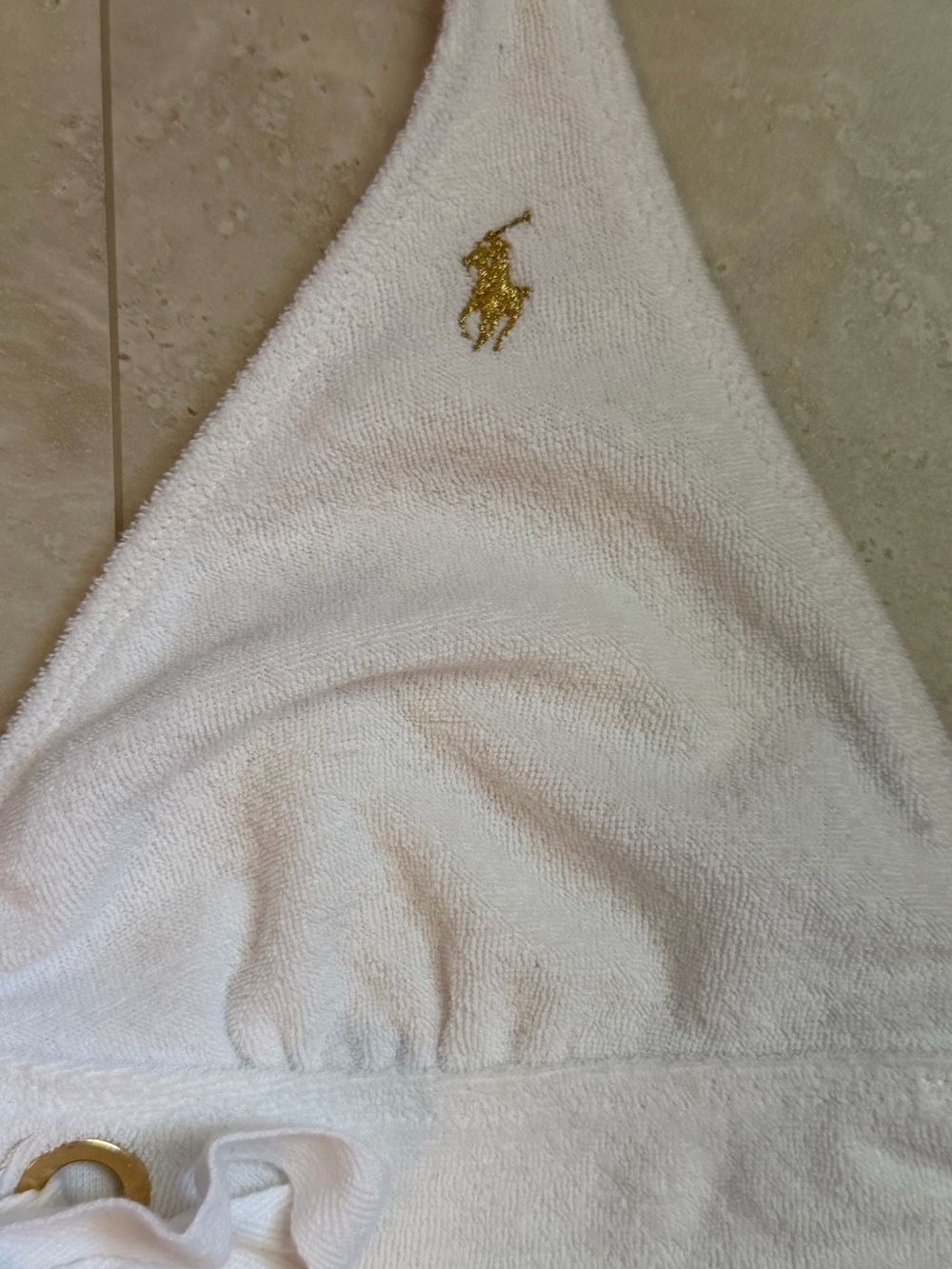 Ralph Lauren Vintage Terry White Halter Swim Coverup Dress - Picture 3 of 9